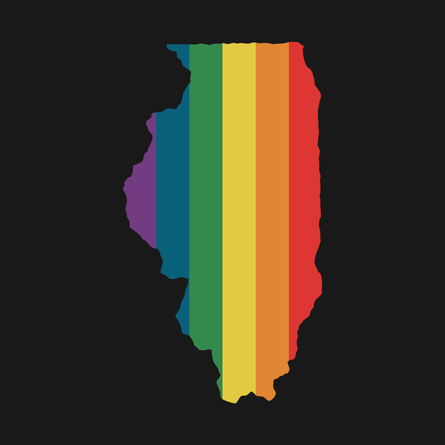 Illinois State Rainbow by n23tees