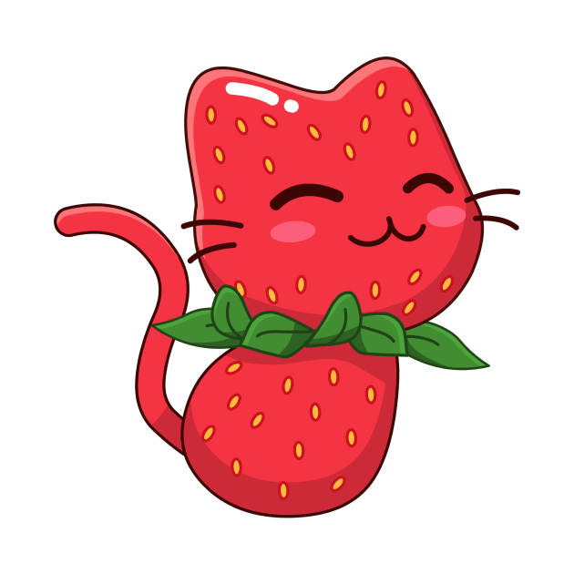 Strawberry Kitty by AnishaCreations