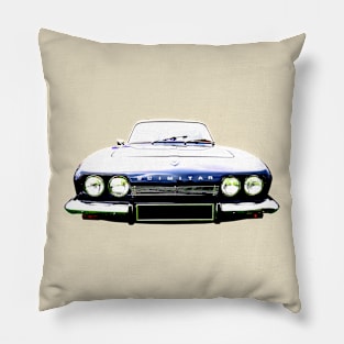 Reliant Scimitar GTE SE5 1970s British classic car high contrast blue Pillow