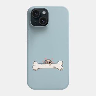 Dog and bone Phone Case