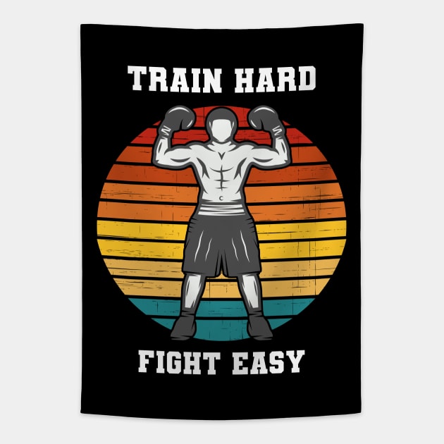 Man Kickboxer Man Muay Thai Tapestry by coloringiship