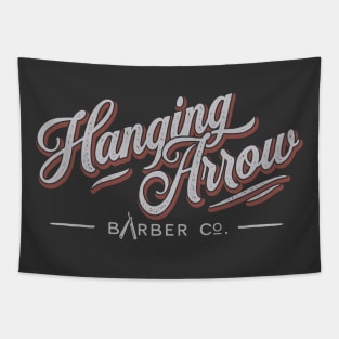 Hanging Arrow Barber Co. - GREY/RED Tapestry