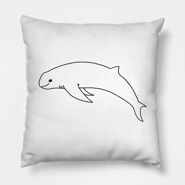 Cute Beluga Whale Pillow by wanungara