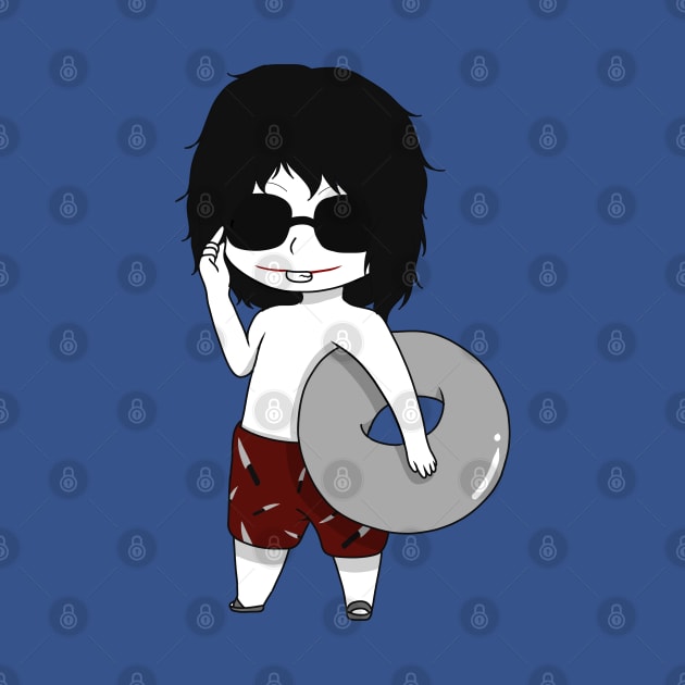 creepypasta jeff the killer summer chibi by LillyTheChibi