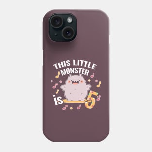 This Little Monster is Five | 5th Birthday Phone Case