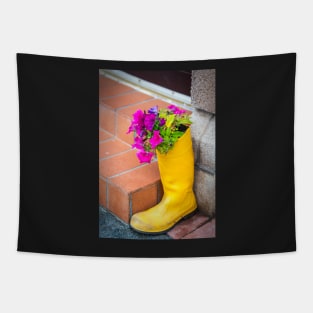 Flowers in the boot Tapestry