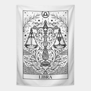 Zodiac sign tarot card Libra Tapestry