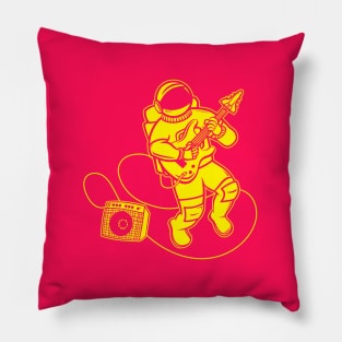 Astronaut Rockstar (Yellow) Pillow