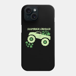 Shamrock Crusher St Patrick's Day Monster Truck Lover Phone Case