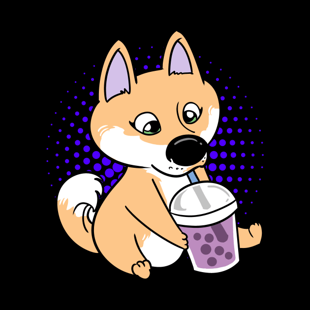 Shiba Inu Dog Kawaii Anime Bubble Tea Boba by ModernMode