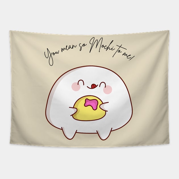 You Mean So Mochi To Me Valentines Day Love Tapestry by NostalgiaUltra