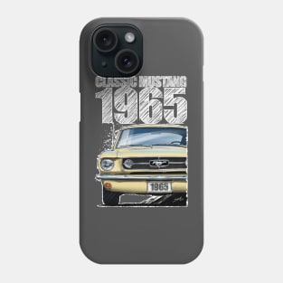 1965 Ford Mustang Phoenician Yellow (Dark Background) Phone Case