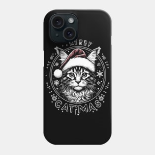 Merry Catmas Maine Coon Phone Case