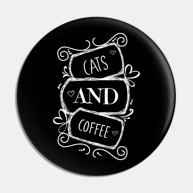 Cats and Coffee Pin by Timeforplay