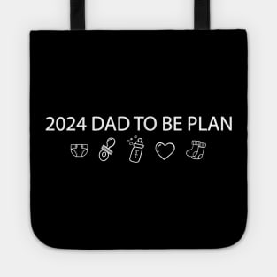 Funny New Dad To Be 2024 Baby Arrival Pregnancy Announcement Tote
