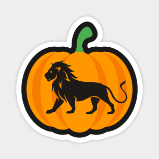 Halloween Jack O Lantern Leo Zodiac Sign Magnet