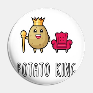 Funny Potato King Gift for Husband, Boyfriend, Son, Bestfriend Pin