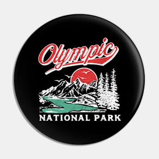 Olympic National Park 80'S Mountains Pin