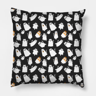 Spooky Ghost Cats Pillow
