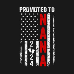 Patriotic Promoted To Nana 2024 First Time New Nana T-Shirt