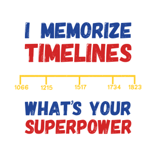 Superhero Timeline Memorization T-Shirt