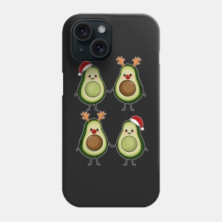 Christmas Avocados Cute avocado couple Pattern Phone Case