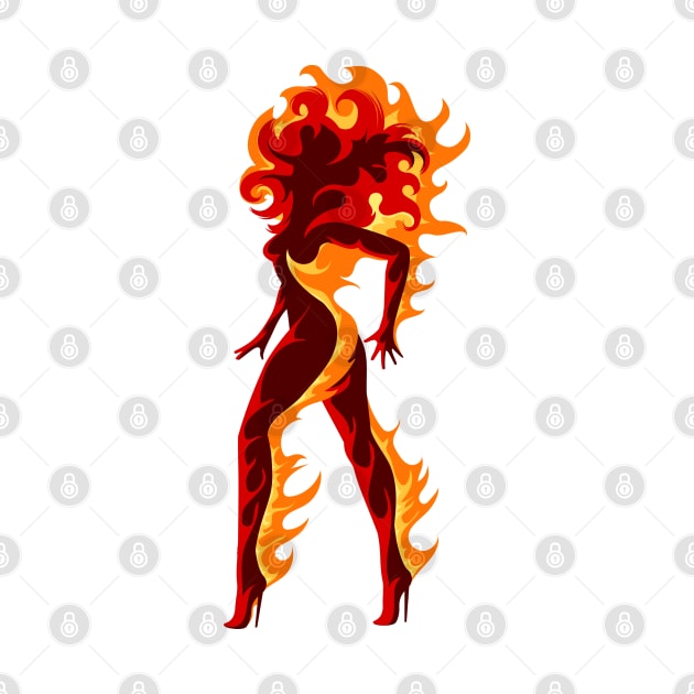 Fiery Girl Illustration by devaleta