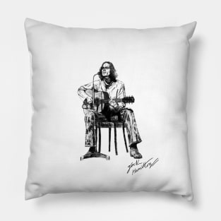 J Taylor Original Ink Drawing Pillow