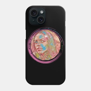 COMING SOON! YOU CAN REQUEST TO HAVE THE GOLDEN DESIGN REMOVED  TO REVEAL A CLEARER VERSION OF HER FACE. YOU CAN ALSO  CHANGE THE PINK CIRCLE OUTLINE COLOR, REMOVE THE SPARKLES, OR ADD TEXT (AT YOUR REQUEST). Phone Case