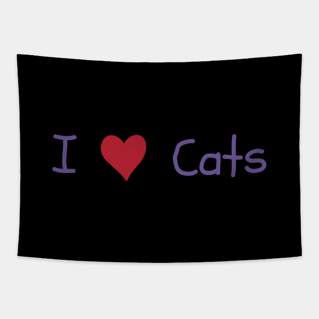 I Heart (Love) Cats Tapestry by Cheesy Pet Designs