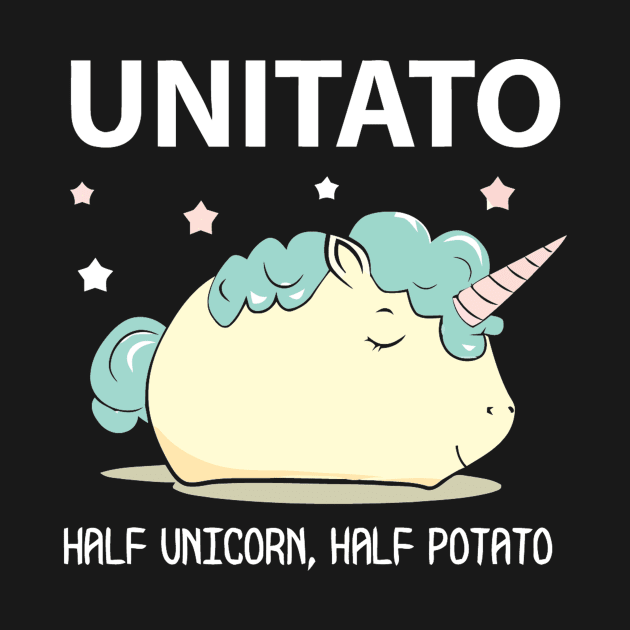 UNITATO- HALF UNICORN, HALF POTATO T SHIRT by finchandrewf