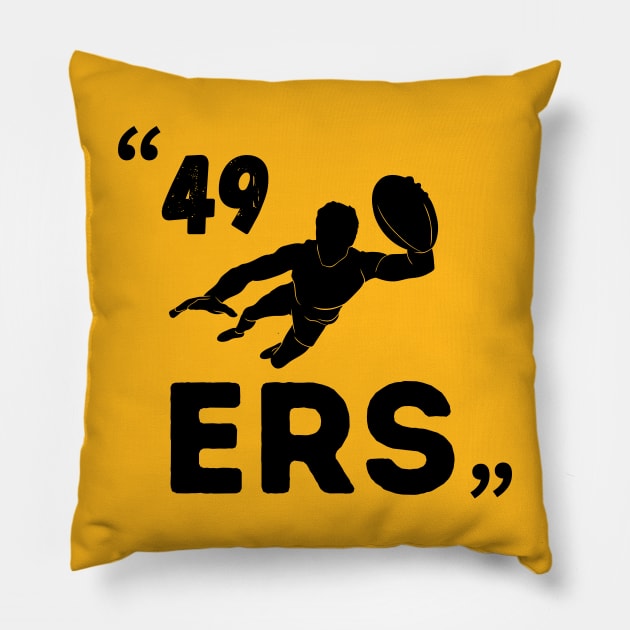 49 ers rugby Pillow by Jackystore