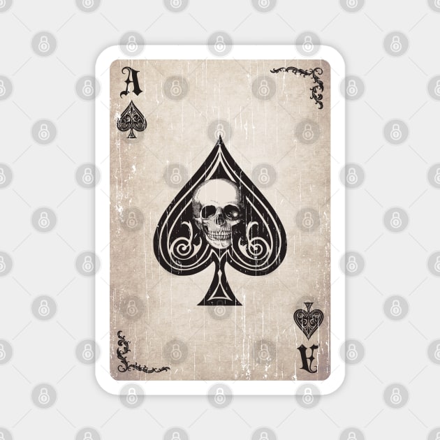 Ace of Spades Death Card Magnet by Beltschazar
