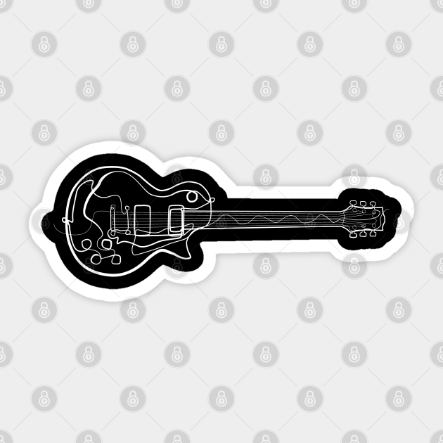 Electric Guitar One Line Drawing Electric Guitar Sticker Teepublic Choose from 50+ creative guitar graphic resources and related searches:creative background creativity creative graphics creative creative logo design electric guitar creative line drawing instrument guitar hand drawn illustration. teepublic