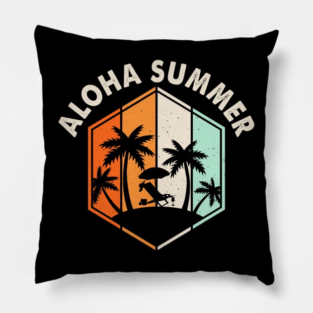 Aloha Summer T Shirt For Women Men Pillow by Xamgi