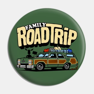 Funny Family Road Trip in the Vintage Truckster Queen Station Wagon Pin