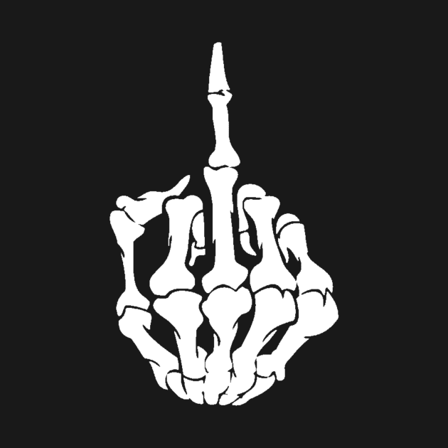 Skeleton Middle Finger by WhateverTheFuck