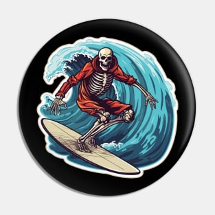 Skeleton Surfer - Thrill Seeker Pin