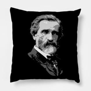 Giuseppe Verdi Black and White Pillow