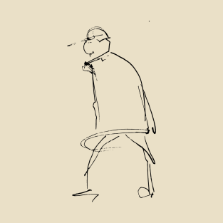 Line Art Man Passerby T-Shirt