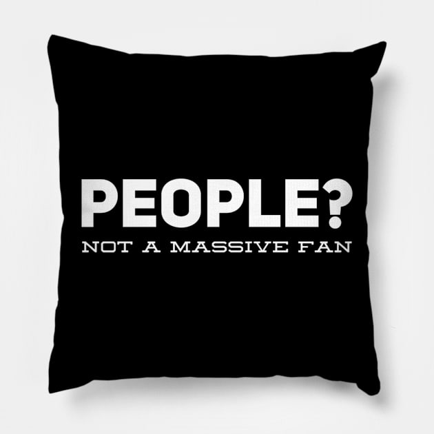 People? Not A Massive Fan Pillow by Welsh Jay