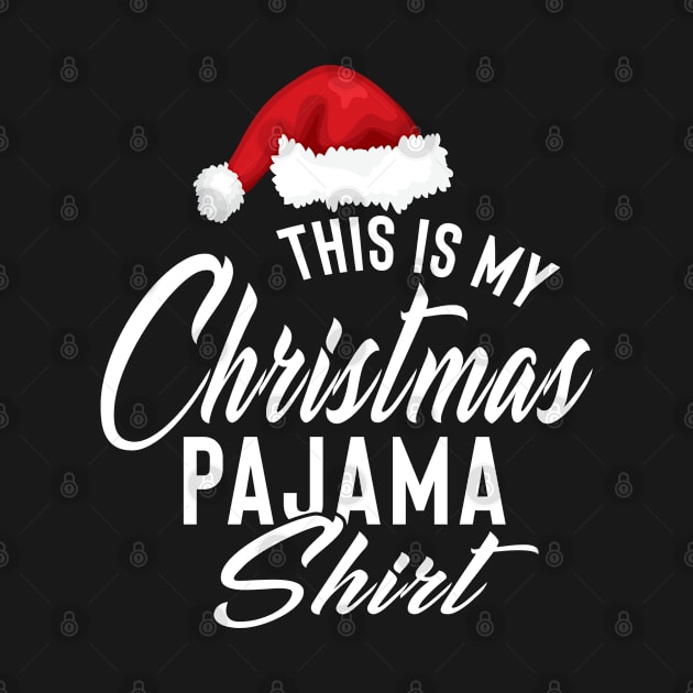 This Is My Christmas Pajama Shirt Bear Santa Hat by Tuyetle