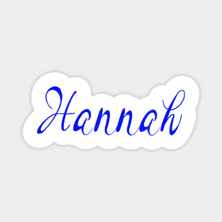 Top 10 best personalised gifts 2022  - Hannah - personalised,personalized custom, customised, customised name blue on white background. Hannah Magnet