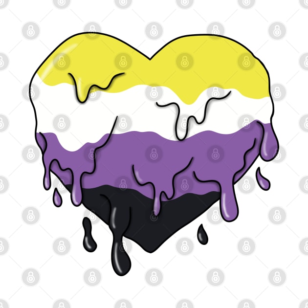 Melting nonbinary heart by Becky-Marie
