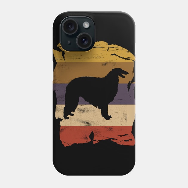 Borzoi Distressed Vintage Retro Silhouette Phone Case by DoggyStyles