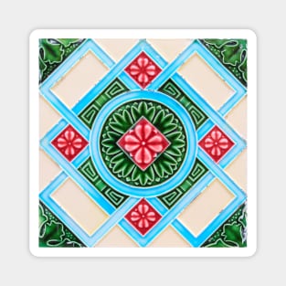 Peranakan Floral Tile Magnet