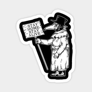 Stay Home Stay Safe Plague Doctor Magnet