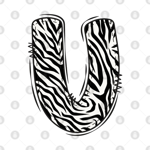 Zebra Letter U by Xtian Dela ✅