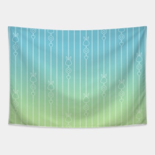 Flower Bunny Stripes Tapestry