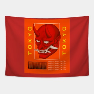 Oni Mask Urban Trendy Design Tapestry